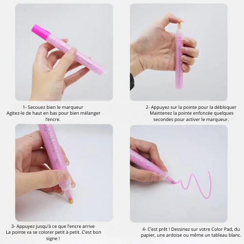 🖍️ Marqueurs de Rechange – Pour Color Pad Toutes Tailles